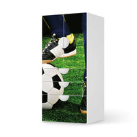 Möbelfolie Fussballstar - IKEA Smastad kombiniert - 3 Schubladen und 2 kleine Türen - weiss