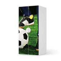 Möbelfolie Fussballstar - IKEA Smastad Schrank - 2 große Türen - weiss