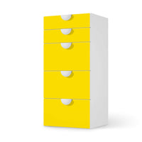 Möbel Klebefolie Gelb Dark - IKEA Smastad Kommode - 5 Schubladen - weiss