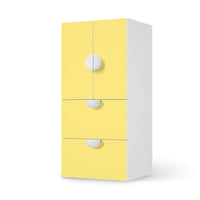 Möbelfolie Gelb Light - IKEA Smastad kombiniert - 2 Schubladen und 2 kleine Türen - weiss