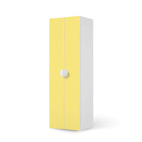 Selbstklebende Folie Gelb Light - IKEA Smastad kombiniert - 2 große Türen und 2 kleine Türen - weiss