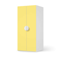 Möbelfolie Gelb Light - IKEA Smastad Schrank - 2 große Türen - weiss