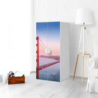 Möbelfolie Golden Gate - IKEA Smastad Schrank - 2 große Türen - Kinderzimmer