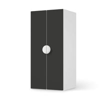 Möbelfolie Grau Dark - IKEA Smastad Schrank - 2 große Türen - weiss