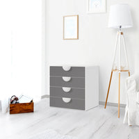 Klebefolie Grau Light - IKEA Smastad Kommode - 4 Schubladen - Kinderzimmer