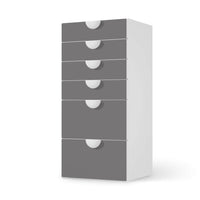 Klebefolie für Möbel Grau Light - IKEA Smastad Kommode - 6 Schubladen - weiss