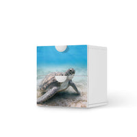 Klebefolie für Möbel Green Sea Turtle - IKEA Smastad Kommode - 2 Schubladen - weiss