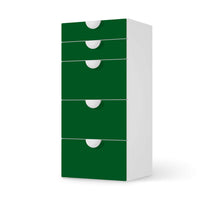 Möbel Klebefolie Grün Dark - IKEA Smastad Kommode - 5 Schubladen - weiss