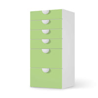 Klebefolie für Möbel Hellgrün Light - IKEA Smastad Kommode - 6 Schubladen - weiss