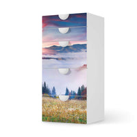 Möbel Klebefolie Herbstwald - IKEA Smastad Kommode - 5 Schubladen - weiss