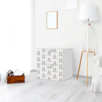 Klebefolie für Möbel Hoppel - IKEA Smastad Kommode - 2 Schubladen - Kinderzimmer