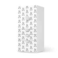 Möbelfolie Hoppel - IKEA Smastad kombiniert - 3 Schubladen und 2 kleine Türen - weiss