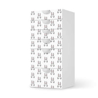 Klebefolie für Möbel Hoppel - IKEA Smastad Kommode - 6 Schubladen - weiss
