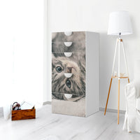 Möbel Klebefolie Kitty the Cat - IKEA Smastad Kommode - 5 Schubladen - Kinderzimmer
