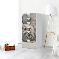 Klebefolie für Möbel Kitty the Cat - IKEA Smastad Kommode - 6 Schubladen - Kinderzimmer