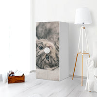 Möbelfolie Kitty the Cat - IKEA Smastad Schrank - 2 große Türen - Kinderzimmer