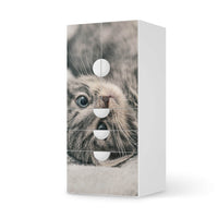 Möbelfolie Kitty the Cat - IKEA Smastad kombiniert - 3 Schubladen und 2 kleine Türen - weiss