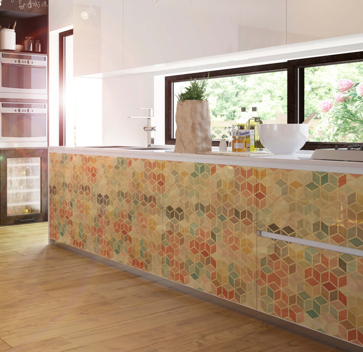 Klebefolie für die Küchenfront - Möbelfolie DIY Einrichtung Küche