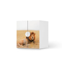 Selbstklebende Folie Lion King - IKEA Smastad Schrank - 2 kleine Türen - weiss
