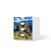 Klebefolie Machu Picchu - IKEA Smastad Kommode - 4 Schubladen - weiss