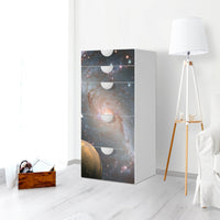 Möbel Klebefolie Milky Way - IKEA Smastad Kommode - 5 Schubladen - Kinderzimmer