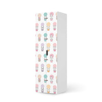 Möbelfolie Flying Animals - IKEA Stuva / Malad - 2 hohe Türen (192 cm) - weiss