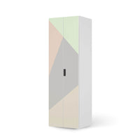 Möbelfolie Pastell Geometrik - IKEA Stuva / Malad - 2 hohe Türen (192 cm) - weiss