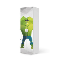 Selbstklebende Folie Mr. Green - IKEA Smastad kombiniert - 2 große Türen und 2 kleine Türen - weiss