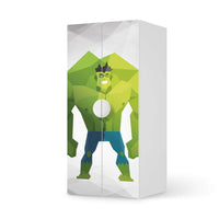Möbelfolie Mr. Green - IKEA Smastad Schrank - 2 große Türen - weiss