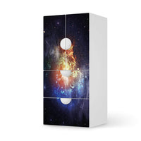 Möbelfolie Nebula - IKEA Smastad kombiniert - 2 Schubladen und 2 kleine Türen - weiss