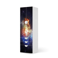 Klebefolie Nebula - IKEA Smastad kombiniert - 3 Schubladen und 2 große Türen - weiss