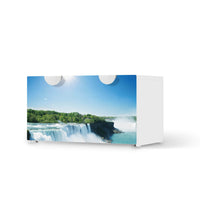 Möbelfolie Niagara Falls - IKEA Smastad Bank mit Kasten - weiss