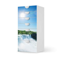 Klebefolie für Möbel Niagara Falls - IKEA Smastad Kommode - 6 Schubladen - weiss