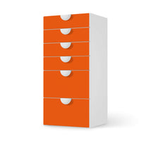 Klebefolie für Möbel Orange Dark - IKEA Smastad Kommode - 6 Schubladen - weiss