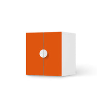 Selbstklebende Folie Orange Dark - IKEA Smastad Schrank - 2 kleine Türen - weiss