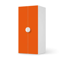 Möbelfolie Orange Dark - IKEA Smastad Schrank - 2 große Türen - weiss