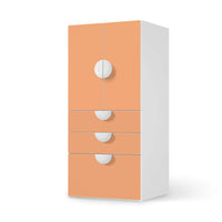 Möbelfolie Orange Light - IKEA Smastad kombiniert - 3 Schubladen und 2 kleine Türen - weiss