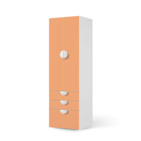 Klebefolie Orange Light - IKEA Smastad kombiniert - 3 Schubladen und 2 große Türen - weiss