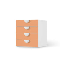 Klebefolie Orange Light - IKEA Smastad Kommode - 4 Schubladen - weiss