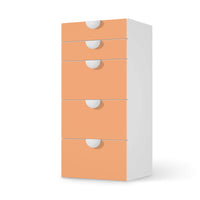 Möbel Klebefolie Orange Light - IKEA Smastad Kommode - 5 Schubladen - weiss