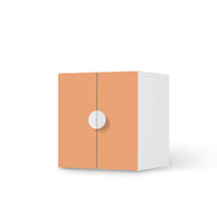Selbstklebende Folie Orange Light - IKEA Smastad Schrank - 2 kleine Türen - weiss
