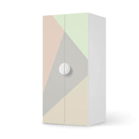 Möbelfolie Pastell Geometrik - IKEA Smastad Schrank - 2 große Türen - weiss