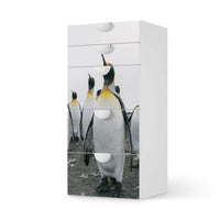 Möbel Klebefolie Penguin Family - IKEA Smastad Kommode - 5 Schubladen - weiss