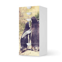 Möbel Klebefolie Pingu Friendship - IKEA Smastad Kommode - 5 Schubladen - weiss
