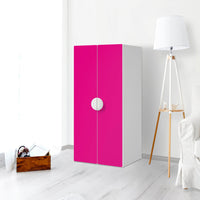Möbelfolie Pink Dark - IKEA Smastad Schrank - 2 große Türen - Kinderzimmer
