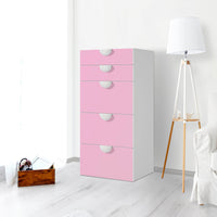 Möbel Klebefolie Pink Light - IKEA Smastad Kommode - 5 Schubladen - Kinderzimmer
