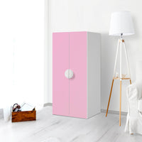 Möbelfolie Pink Light - IKEA Smastad Schrank - 2 große Türen - Kinderzimmer