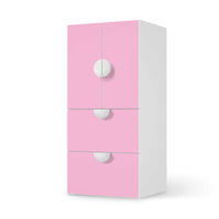 Möbelfolie Pink Light - IKEA Smastad kombiniert - 2 Schubladen und 2 kleine Türen - weiss