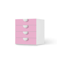 Klebefolie Pink Light - IKEA Smastad Kommode - 4 Schubladen - weiss