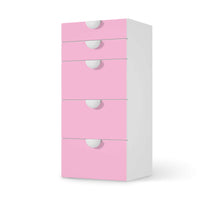 Möbel Klebefolie Pink Light - IKEA Smastad Kommode - 5 Schubladen - weiss